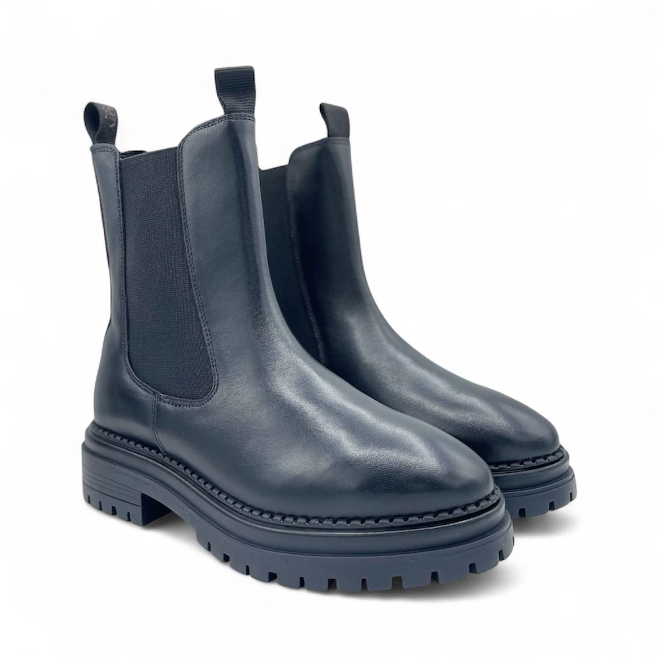 Osprey London The Hampton Chelsea Leder Damen Schwarze Stiefel
