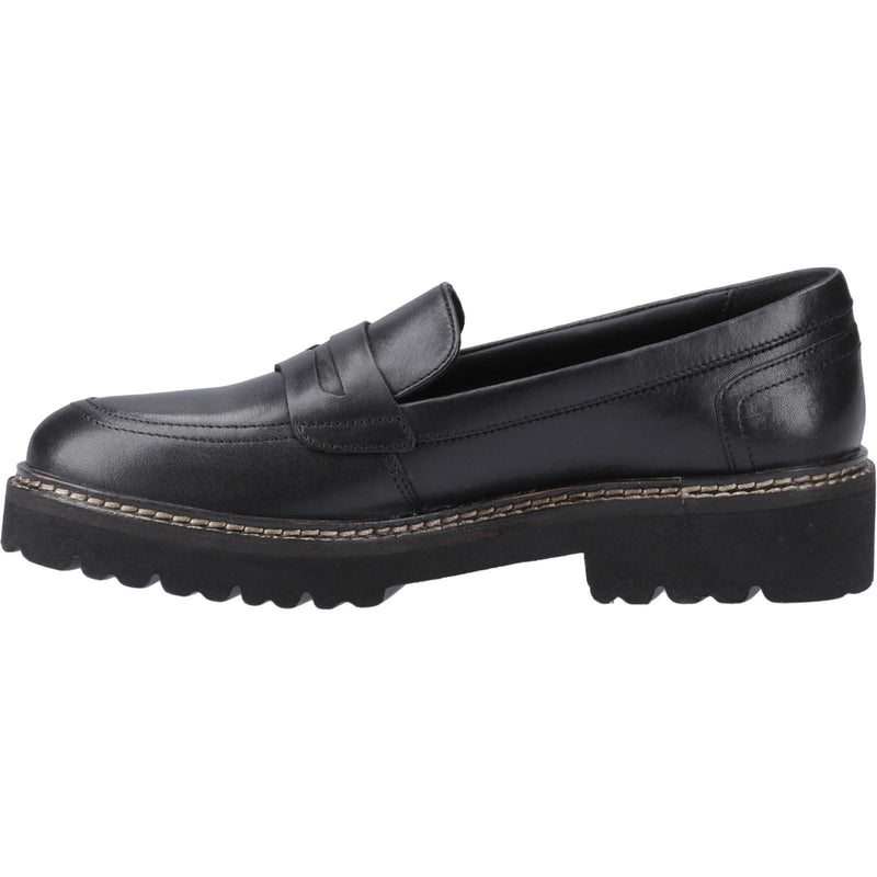 Pod Kenny Leder Frauen Schwarze Farbe Slipper