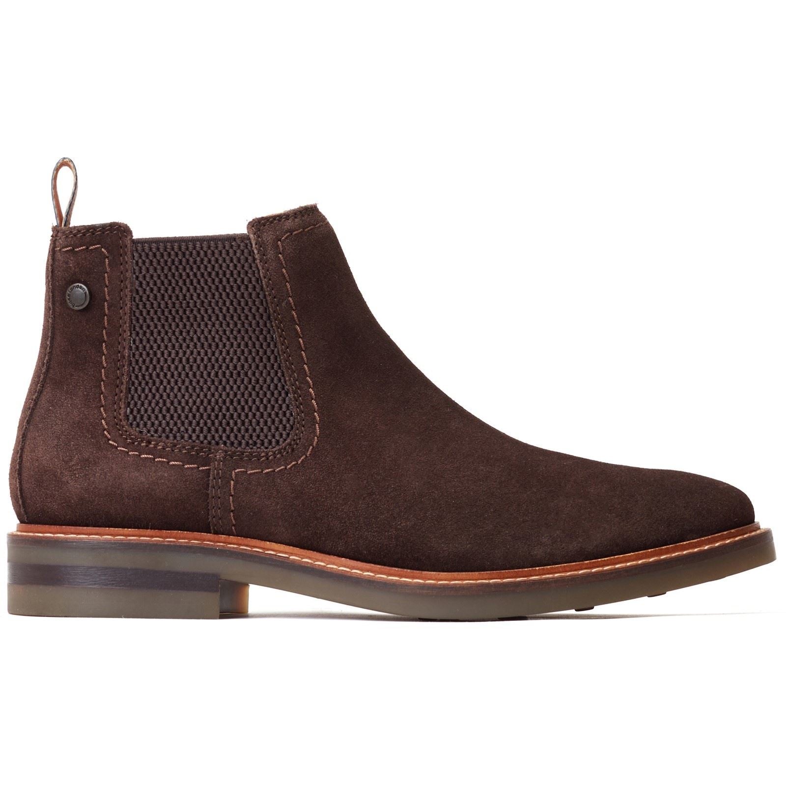 Base London Portland Leder Herren Stiefel In Verbranntem Braun
