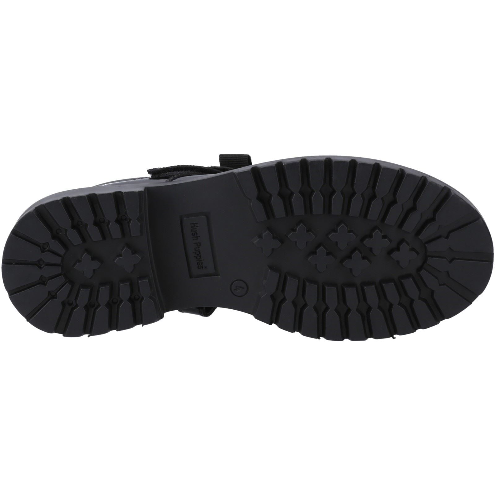 Hush Puppies Astrid Bow Mädchenschuhe Aus Schwarzem Leder