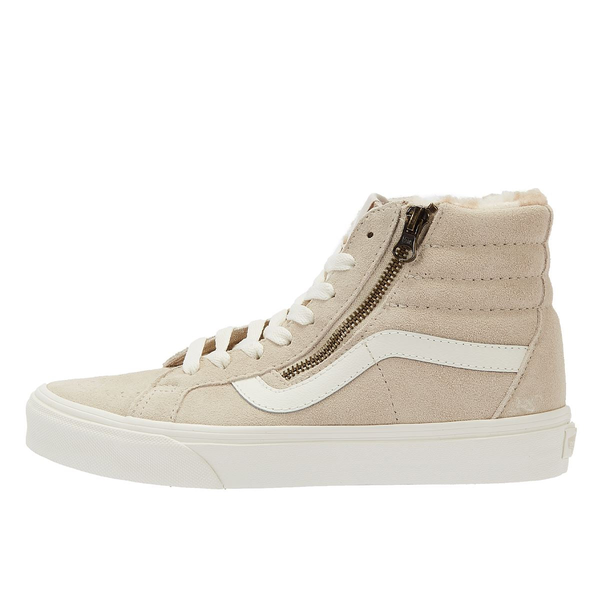 Vans Sk8-Hi Side-Zip-Eiche Damen Graue Turnschuhe