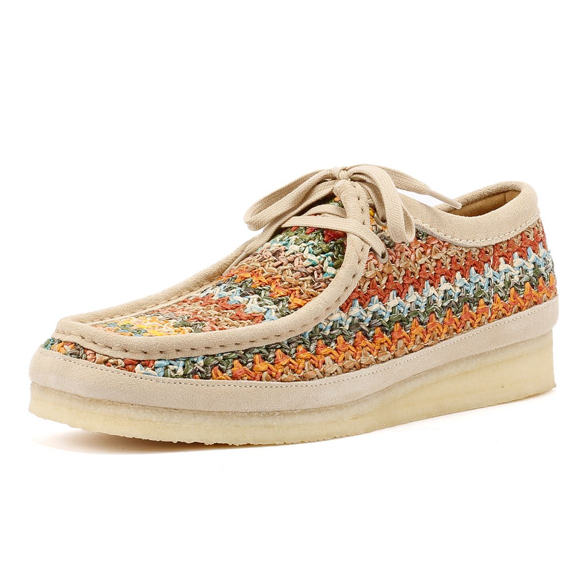 Clarks Originals Wallabee Raffia Herren Mehrfarbige Schnürschuhe