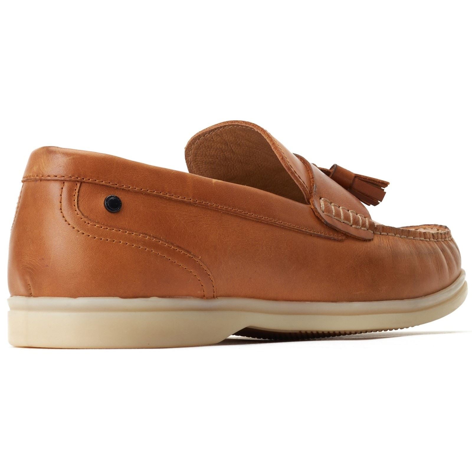 Base London Bonito Herren Mokassins Aus Gebranntem Tan-Leder