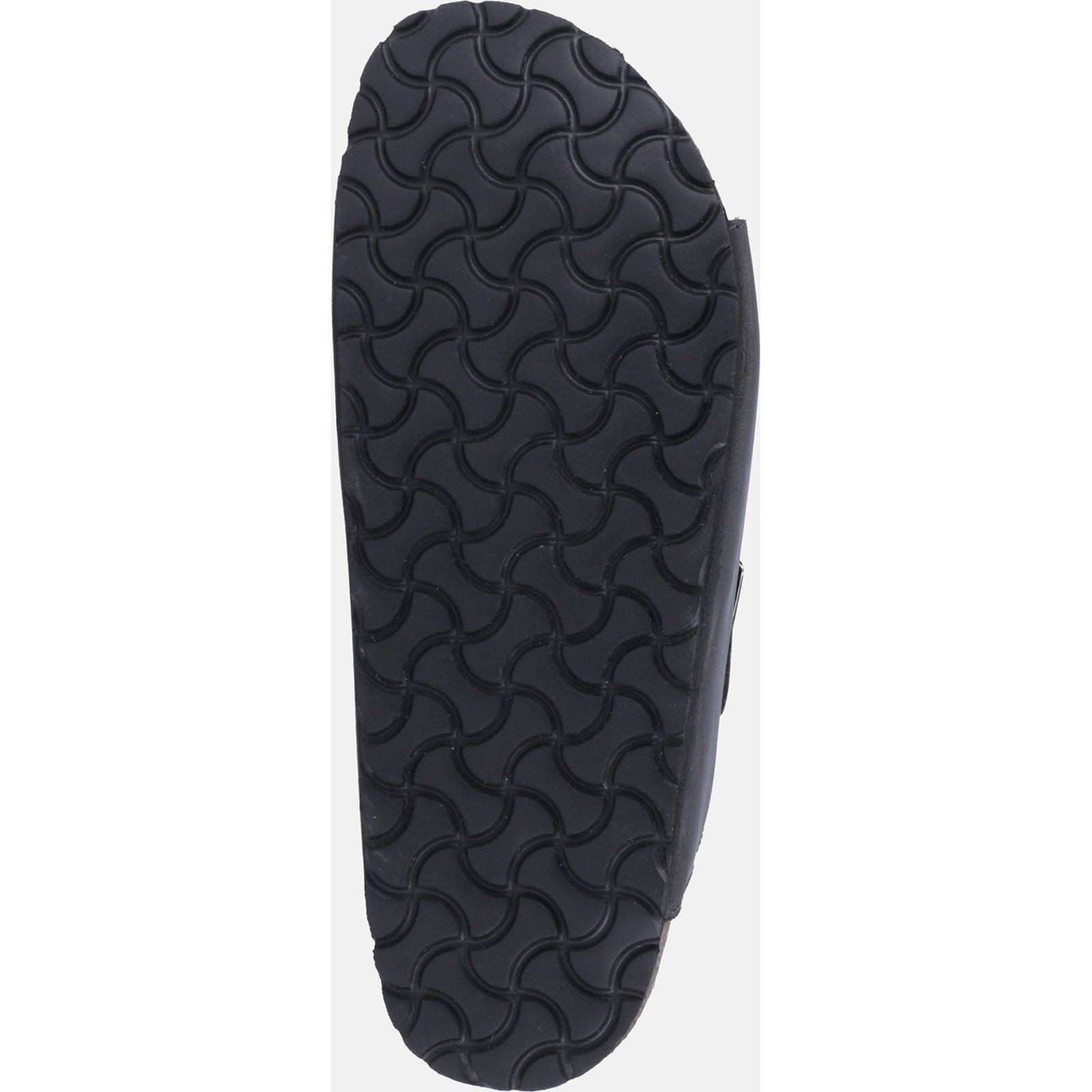 Hush Puppies Nash Slider Herren Sandalen Aus Schwarzem Leder
