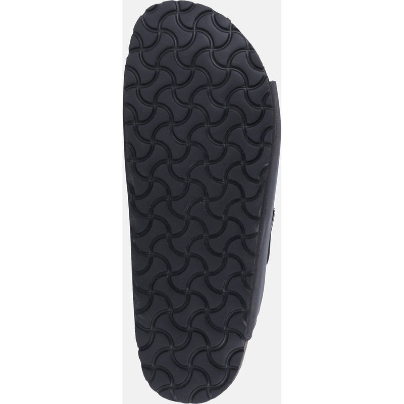 Hush Puppies Nash Slider Herren Sandalen Aus Schwarzem Leder