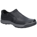 Hush Puppies Jasper Leder Herren Schwarze Mokassins