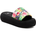 Rocket Dog Splash Bahama Damen Sandalen Aus Textil In Schwarz/Mehrfarbig
