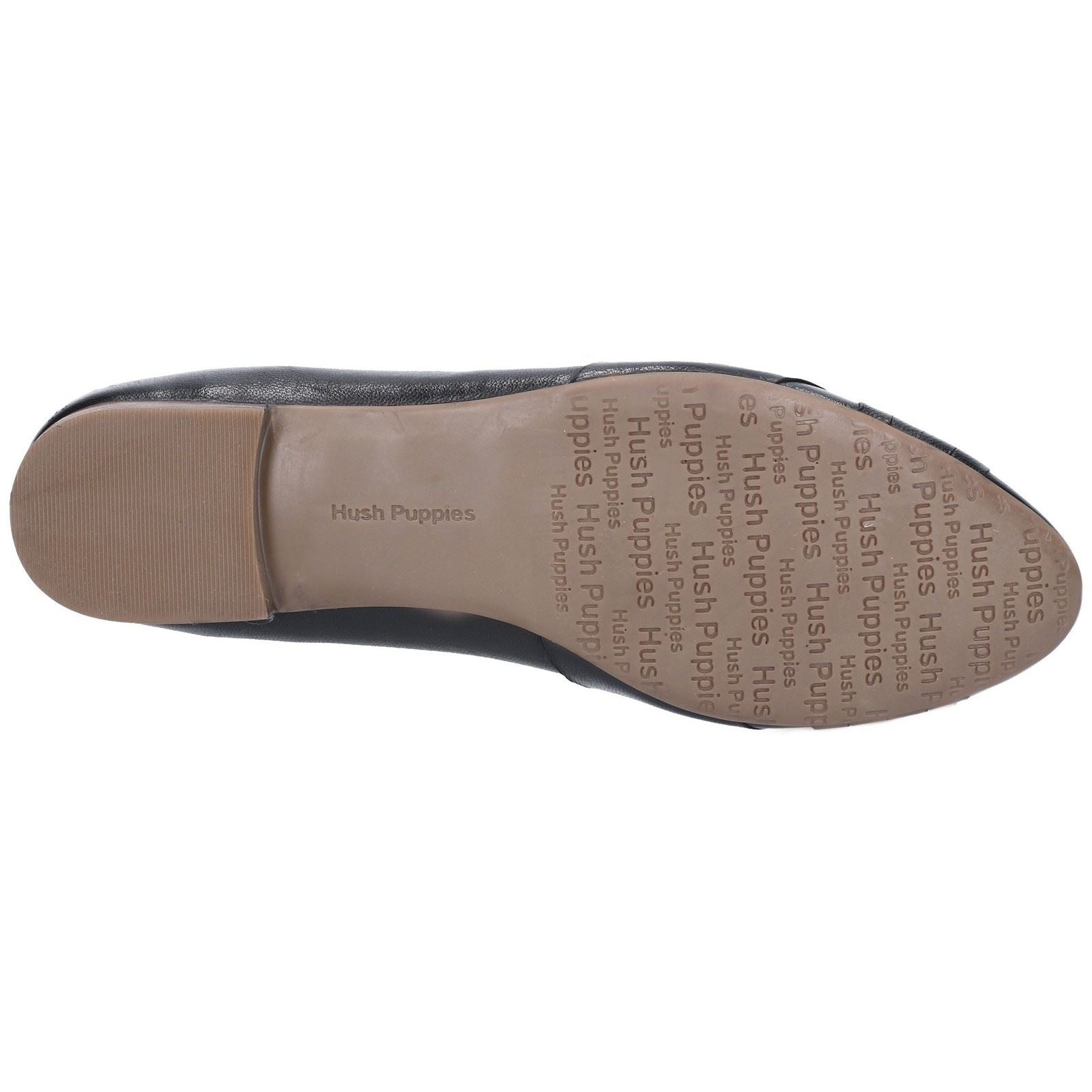Hush Puppies Marissa Tassel Damen-Schwarze Farbe-Lederloafer