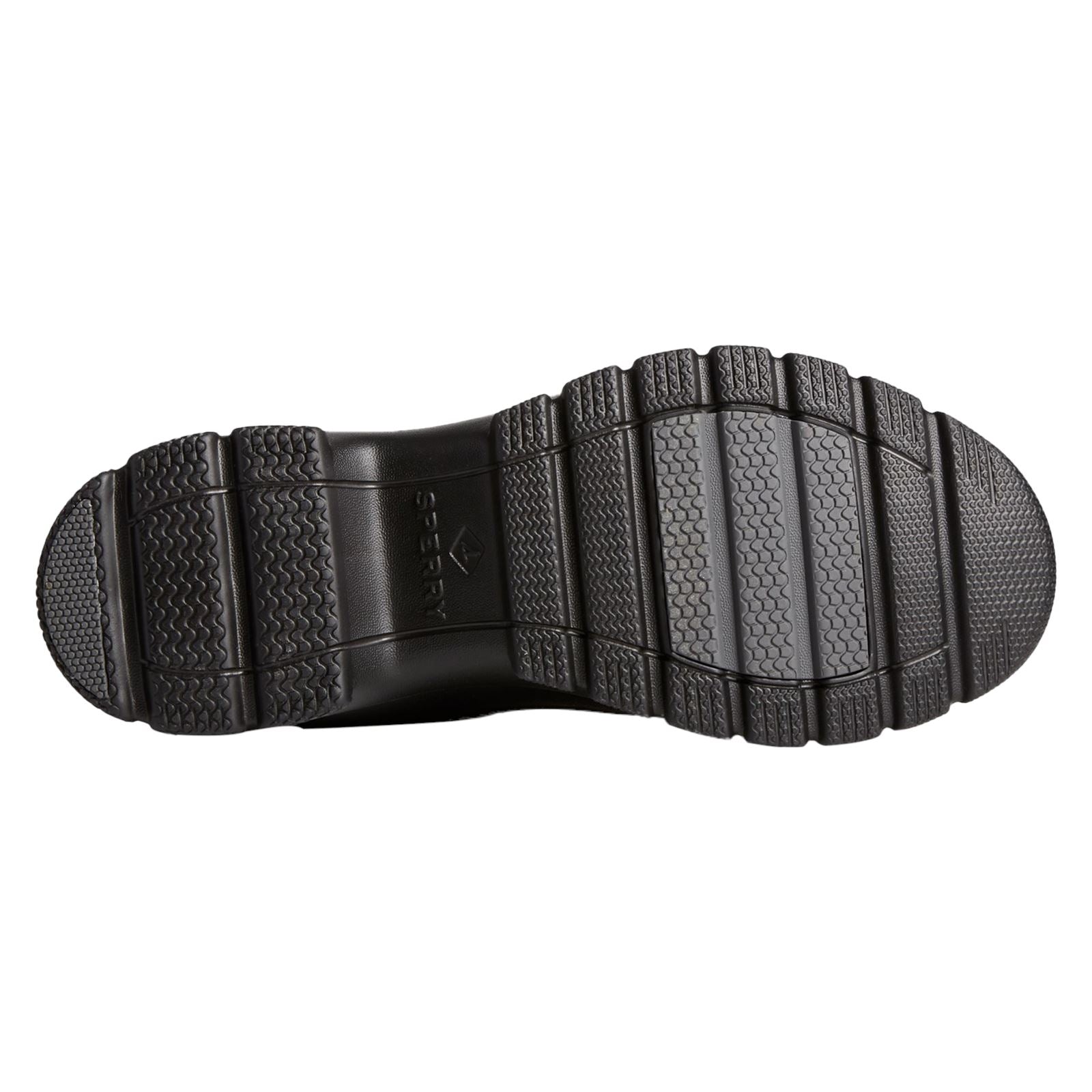 Sperry Duck Float Lederne Schwarze Gummistiefel