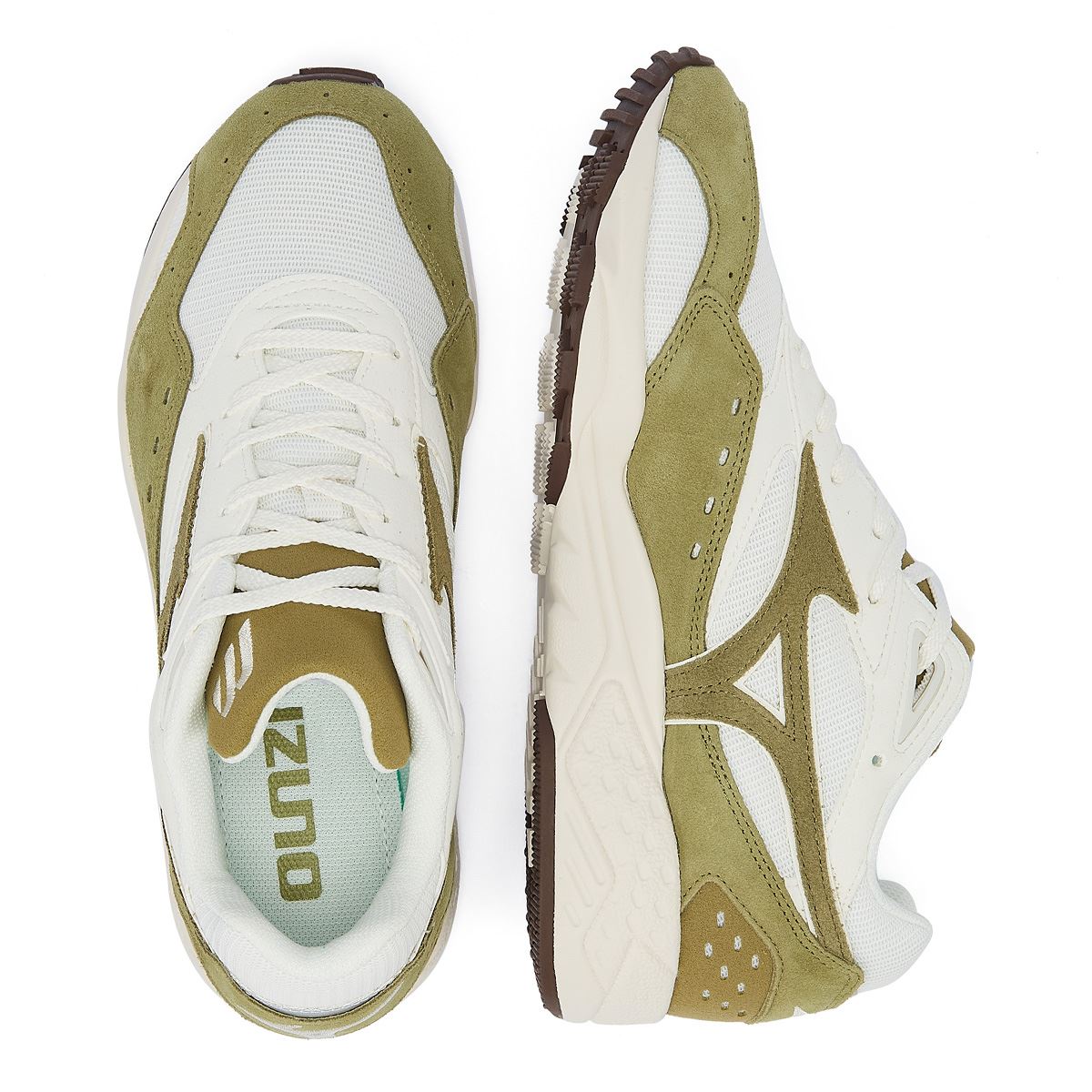 Mizuno Contender S Olive Wildleder Sneakers