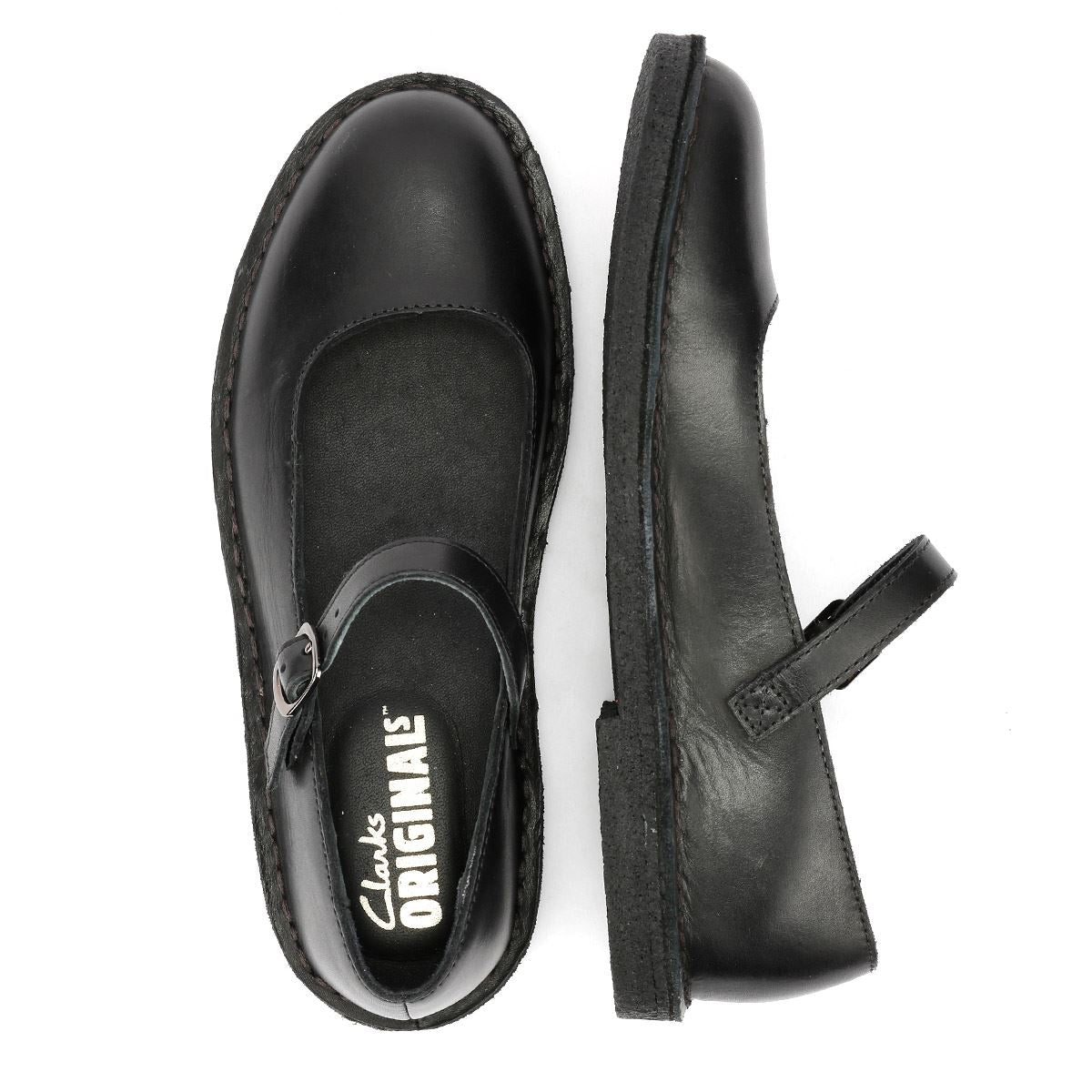 Clarks Originals Desert Jane Lederschuhe Für Damen In Schwarz