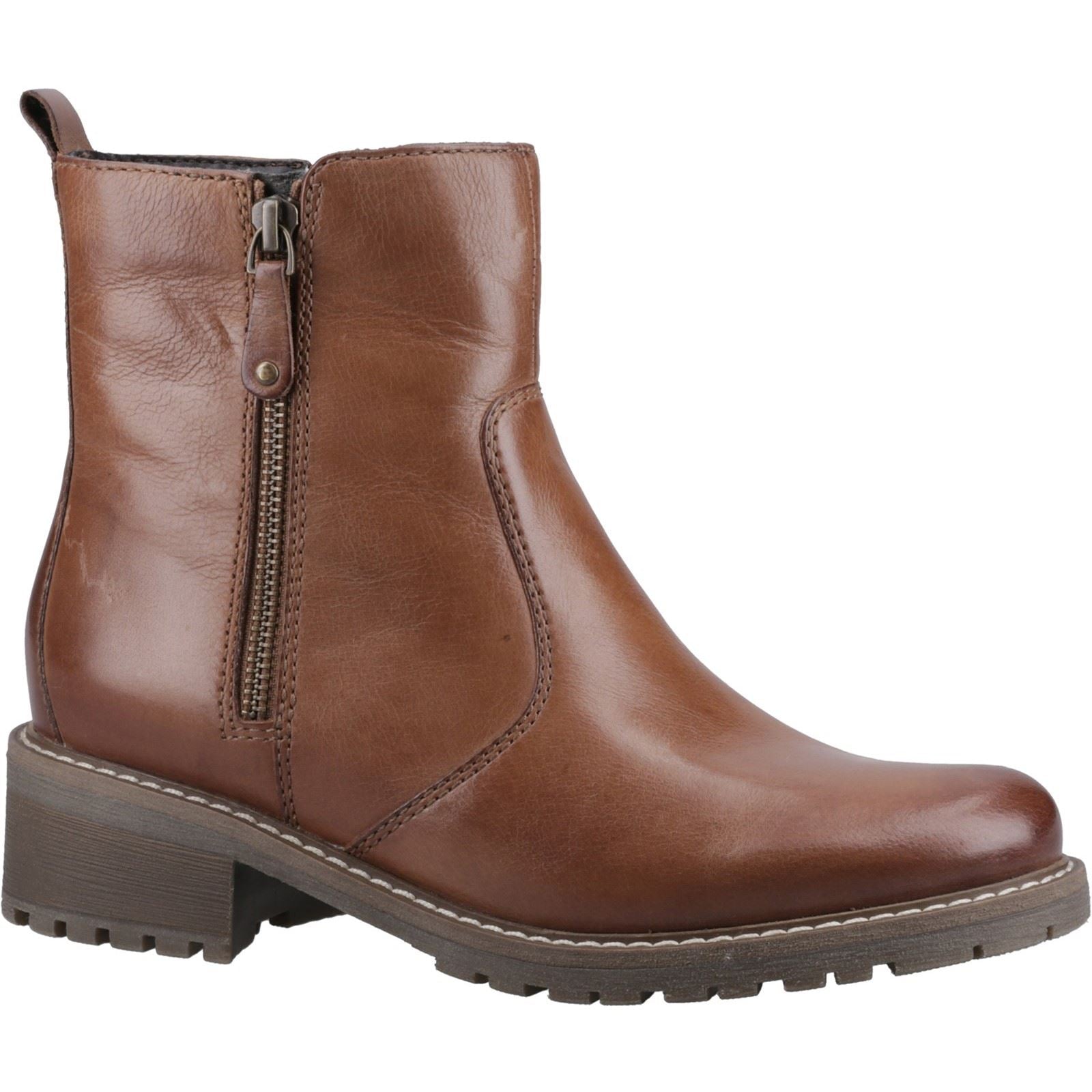 Hush Puppies Pippa Leder Damen Tan Stiefel