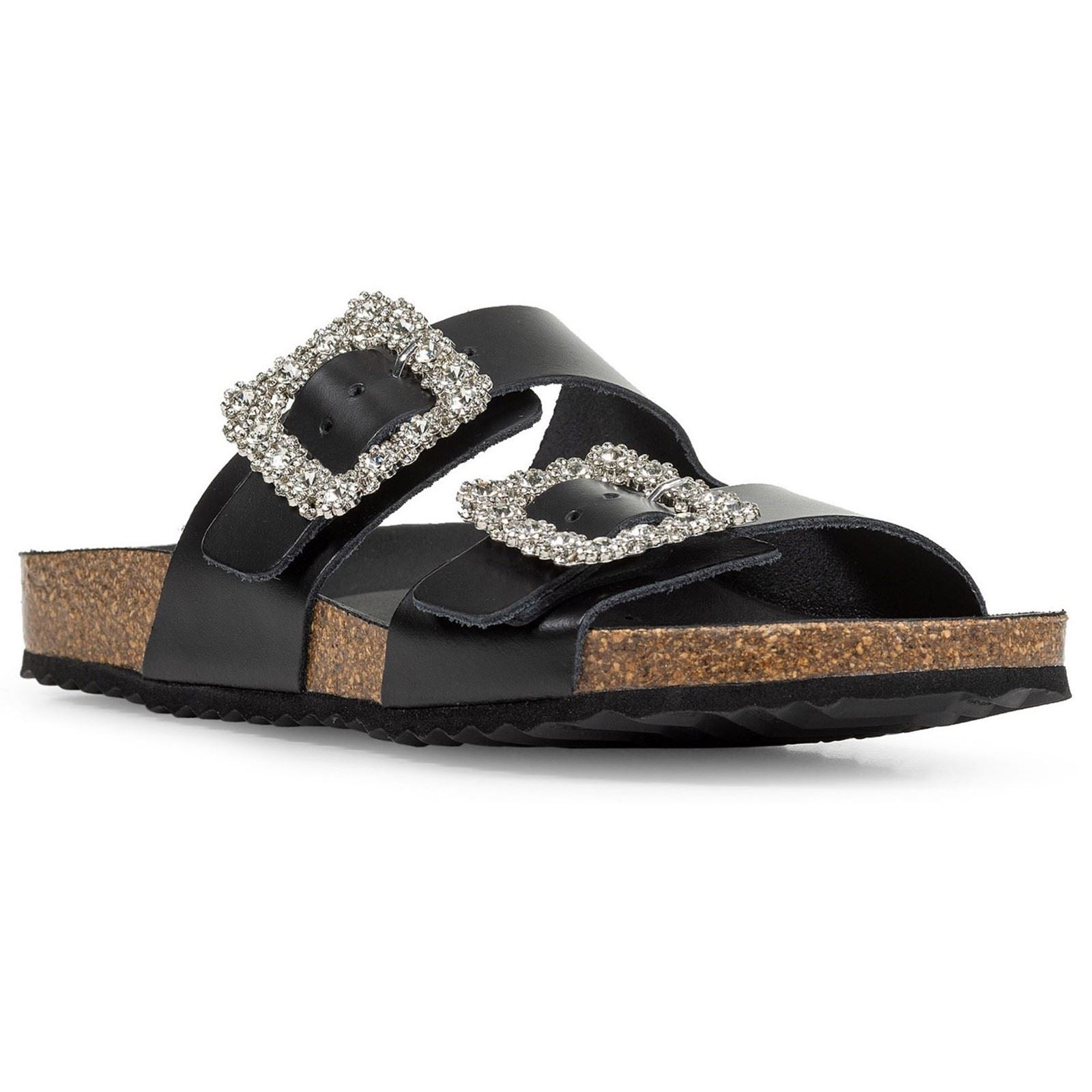 Geox D BRIONIA R Damen Sandalen Aus Schwarzem Leder