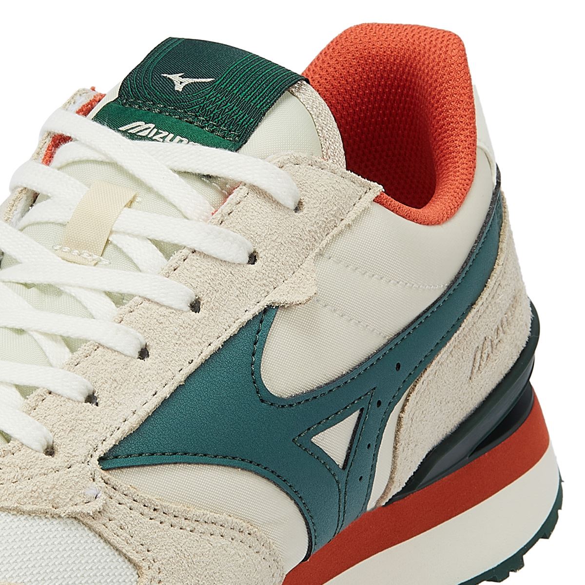 Mizuno MIZUNO RB87 Grün/Orangefarbene Veloursleder-Sneakers