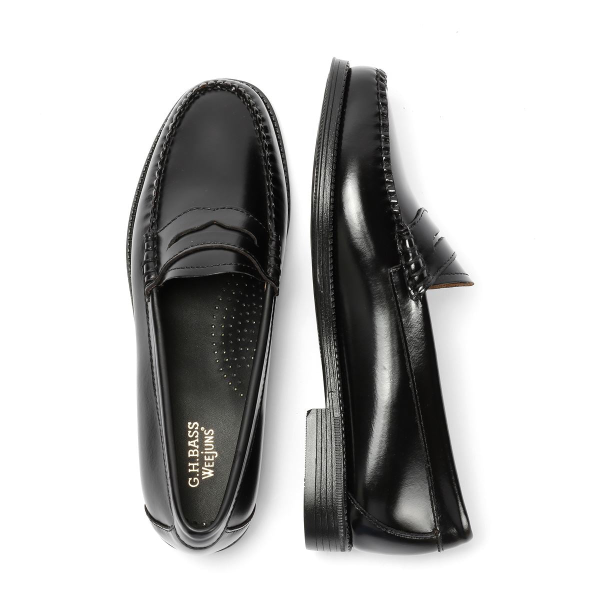 G. H. Bass Weejun II Leder Damen Schwarze Slipper