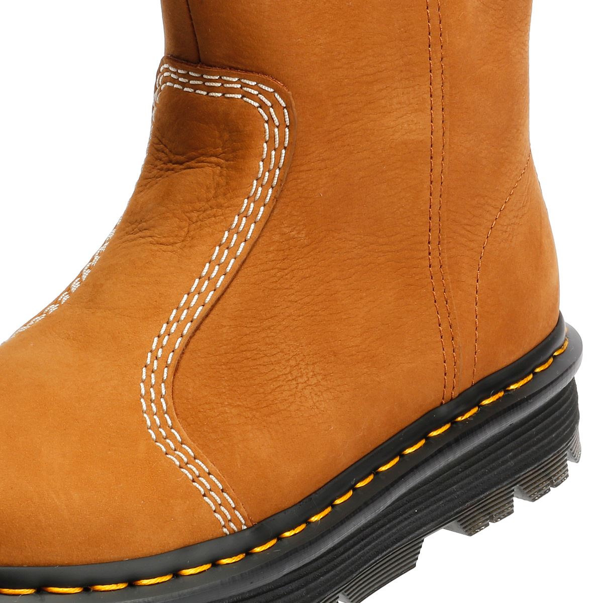 Dr. Martens Zebzag Rigger Nubuck Damen Braune Stiefel