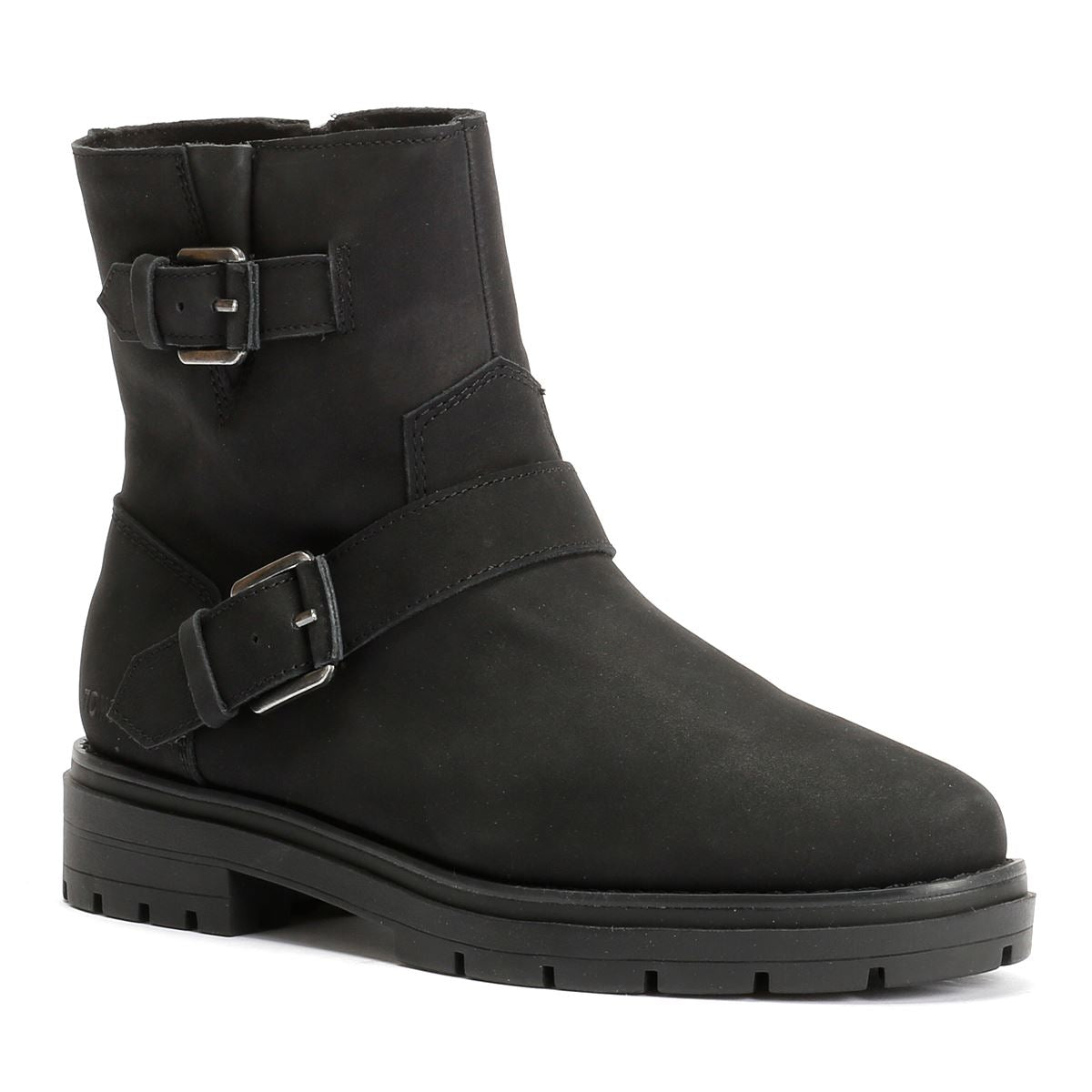 TOMS Ionie Moto Nubuck Damen Schwarze Stiefel
