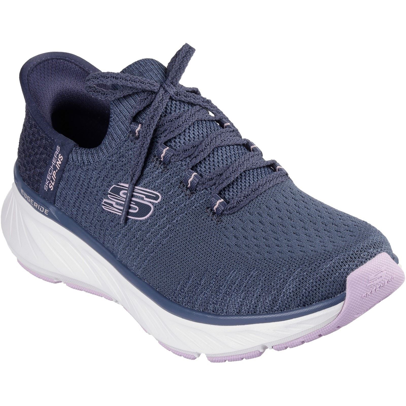 Skechers Edgeride Impression Damen Sneaker In Marineblau/Lavendel