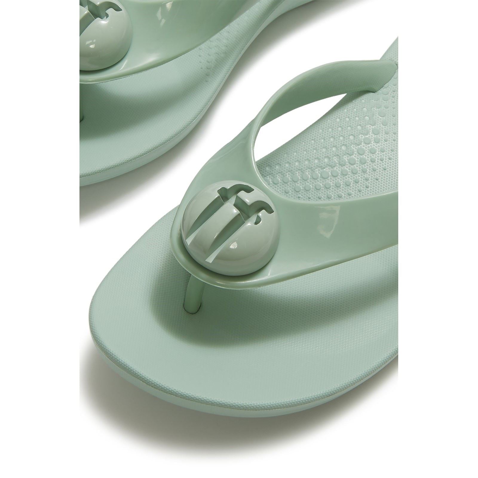 Fitflop iQushion Glossy-Button Polyurethan Damen Minzflüster Flip-Flops