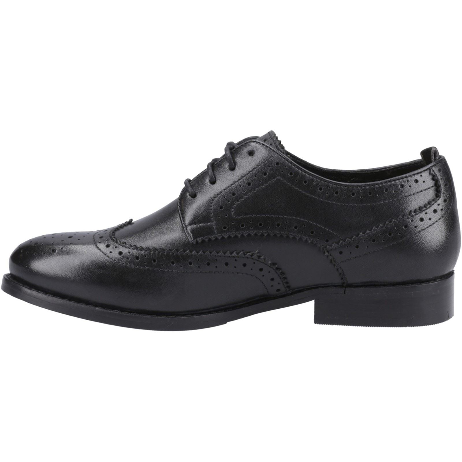 Hush Puppies Natalia Damen Brogues Schuhe aus Schwarzem Leder/Schwarz