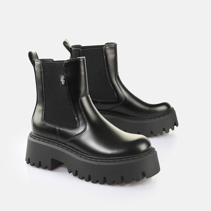 Buffalo Aspen Chelsea Damen Schwarze Farbe Stiefel