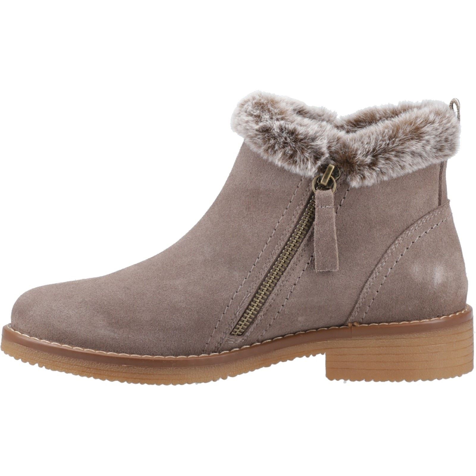 Hush Puppies Marnie Damen Wildleder Winter Stiefeletten in Taupe