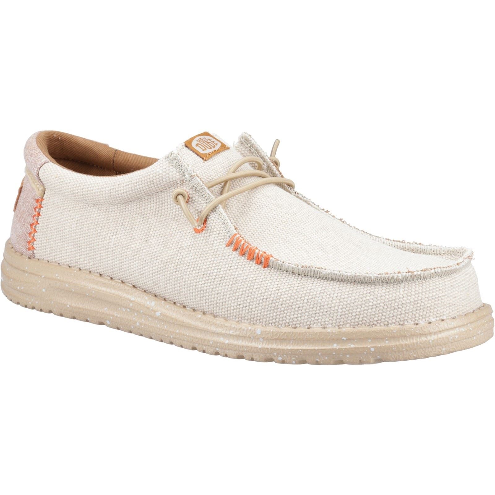 HEYDUDE Wally Coastline Stoff Herren Silber Bootsschuhe