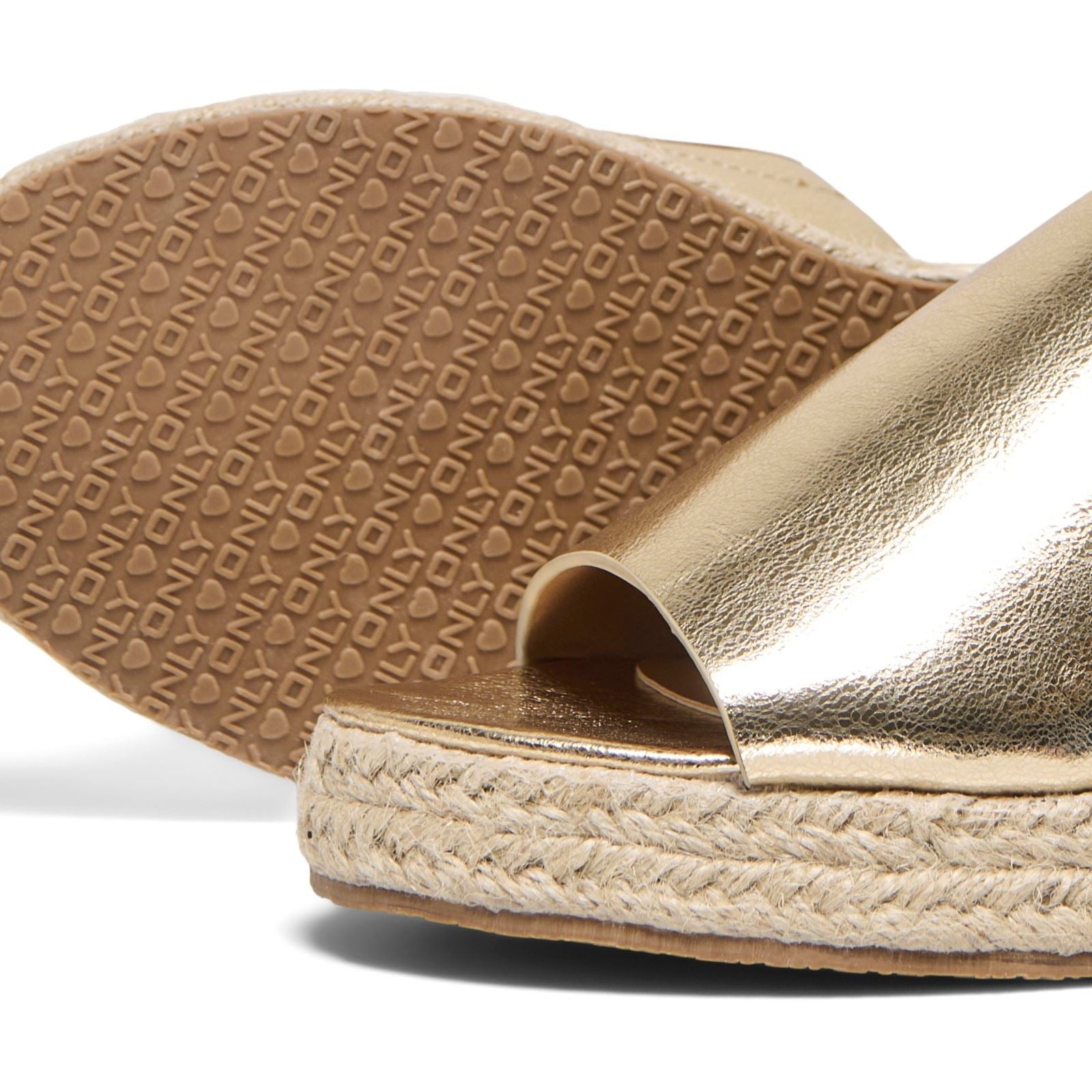 ONLY MINERVA 3 Damen Sabots Aus Synthetik In Gold