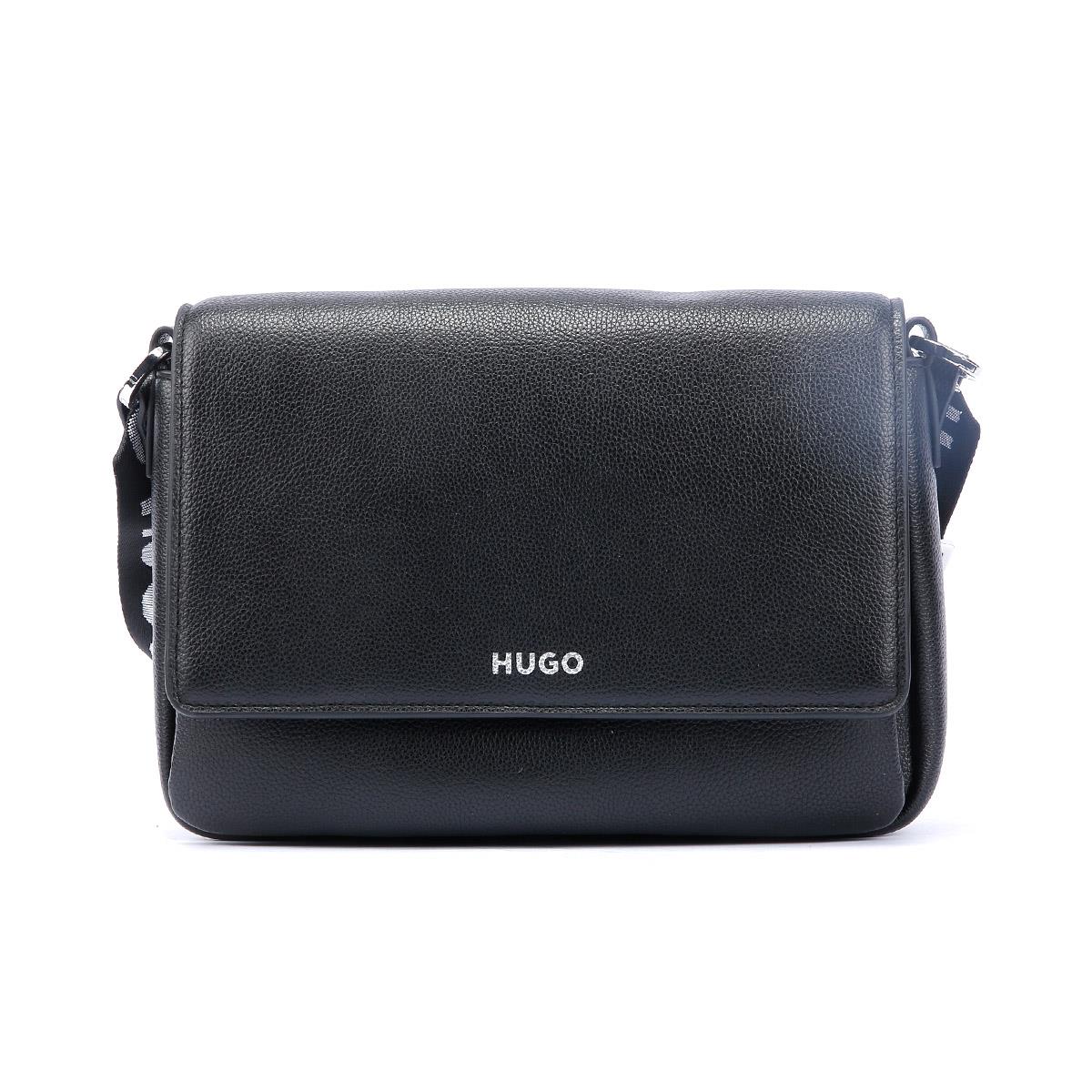 Hugo Bel Shoulder Pvc Damentasche In Schwarz Mit Kreuzmuster
