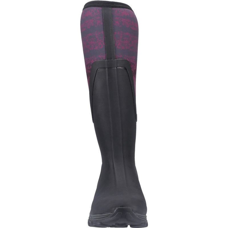 Muck Boots Arctic Sport II Tall Damen Gummistiefel in Schwarz/Magenta Verlauf für den Winter bis zum Knie