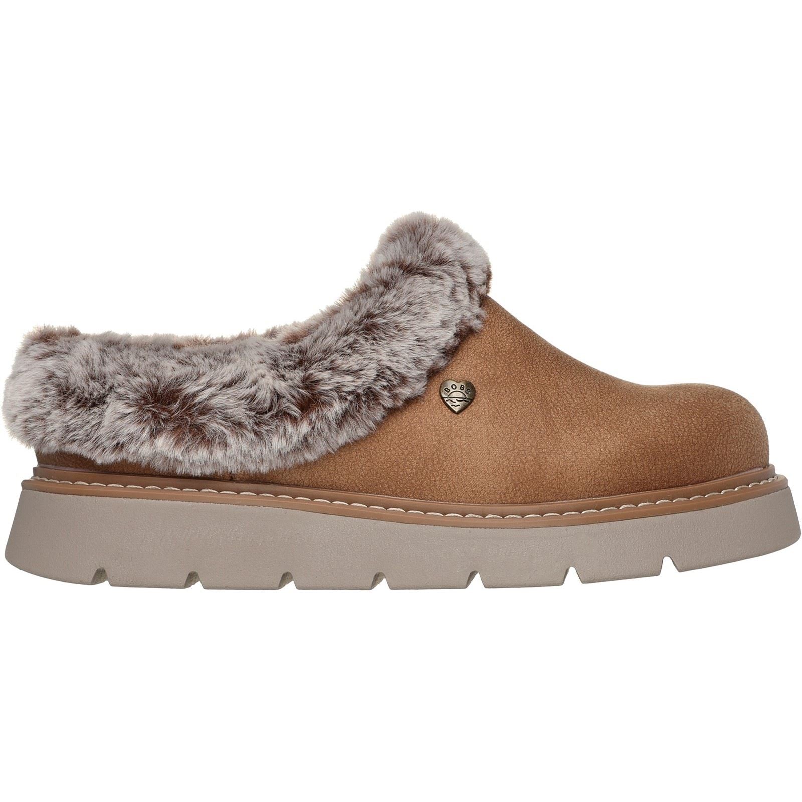 Skechers Keepsakes Lite Cozy Blend Textile Damen Hausschuhe In Kastanienbraun