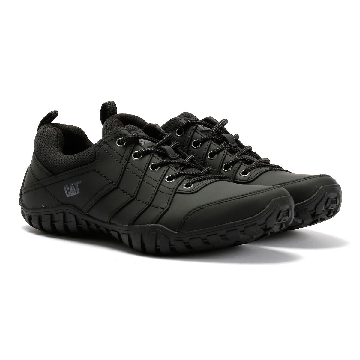 Caterpillar Instruct Wildleder Herren Schwarze Schnürschuhe