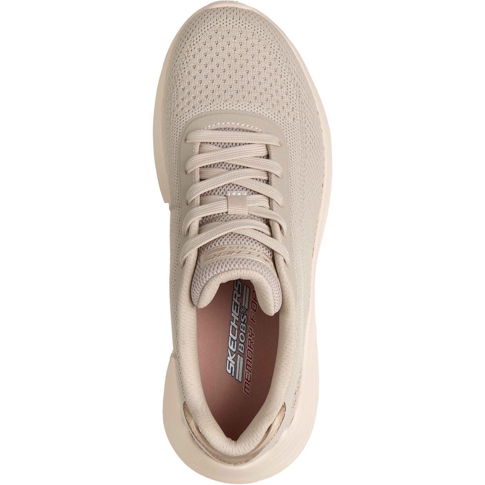 Skechers Bobs Squad Waves Current Look Textil Damen Sneaker In Cremefarben