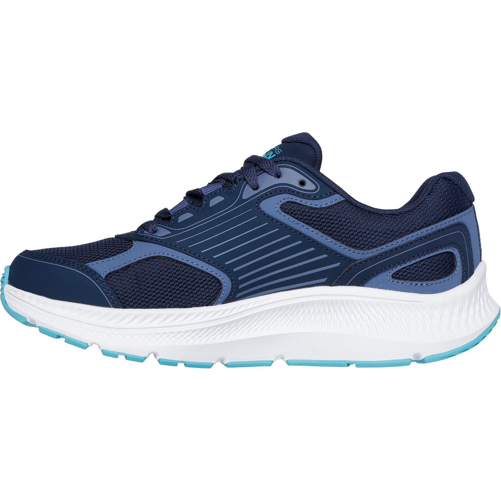 Skechers Performance GO RUN Consistent 2.0 Advantage Leder Damensneaker In Marineblau/Blau