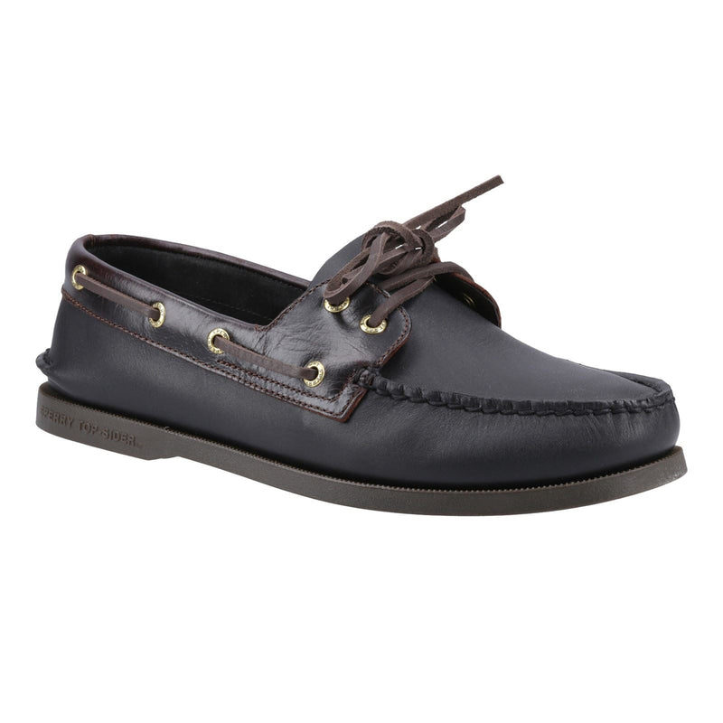 Sperry Authentic 2 Eye Herren Bootsschuhe Aus Leder In Amaretto/Schwarz