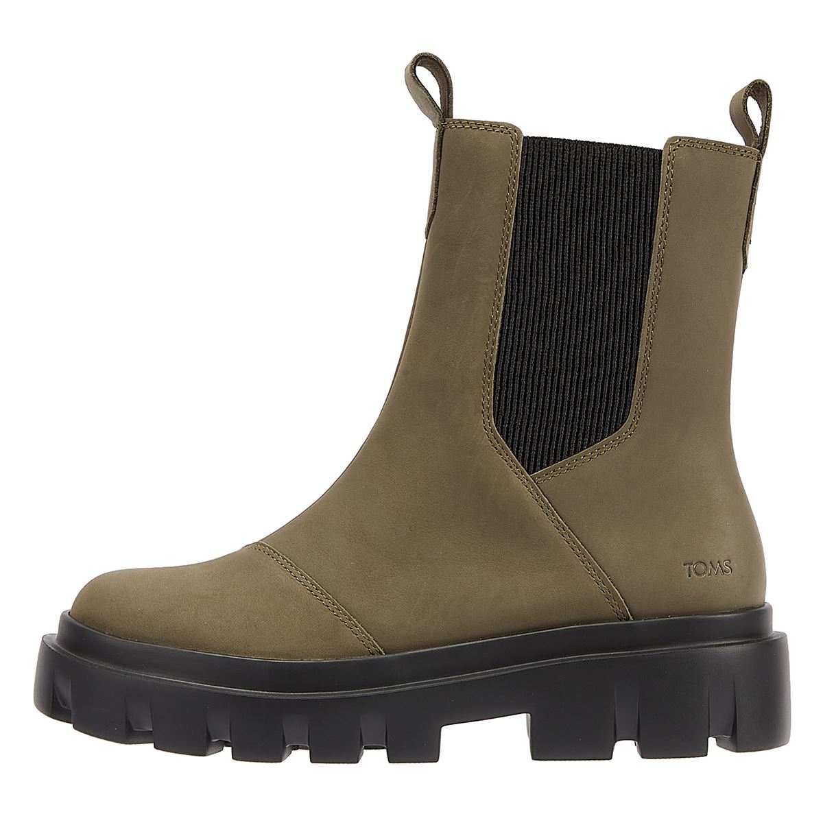 TOMS Rowan Leder Damen Olive Stiefel