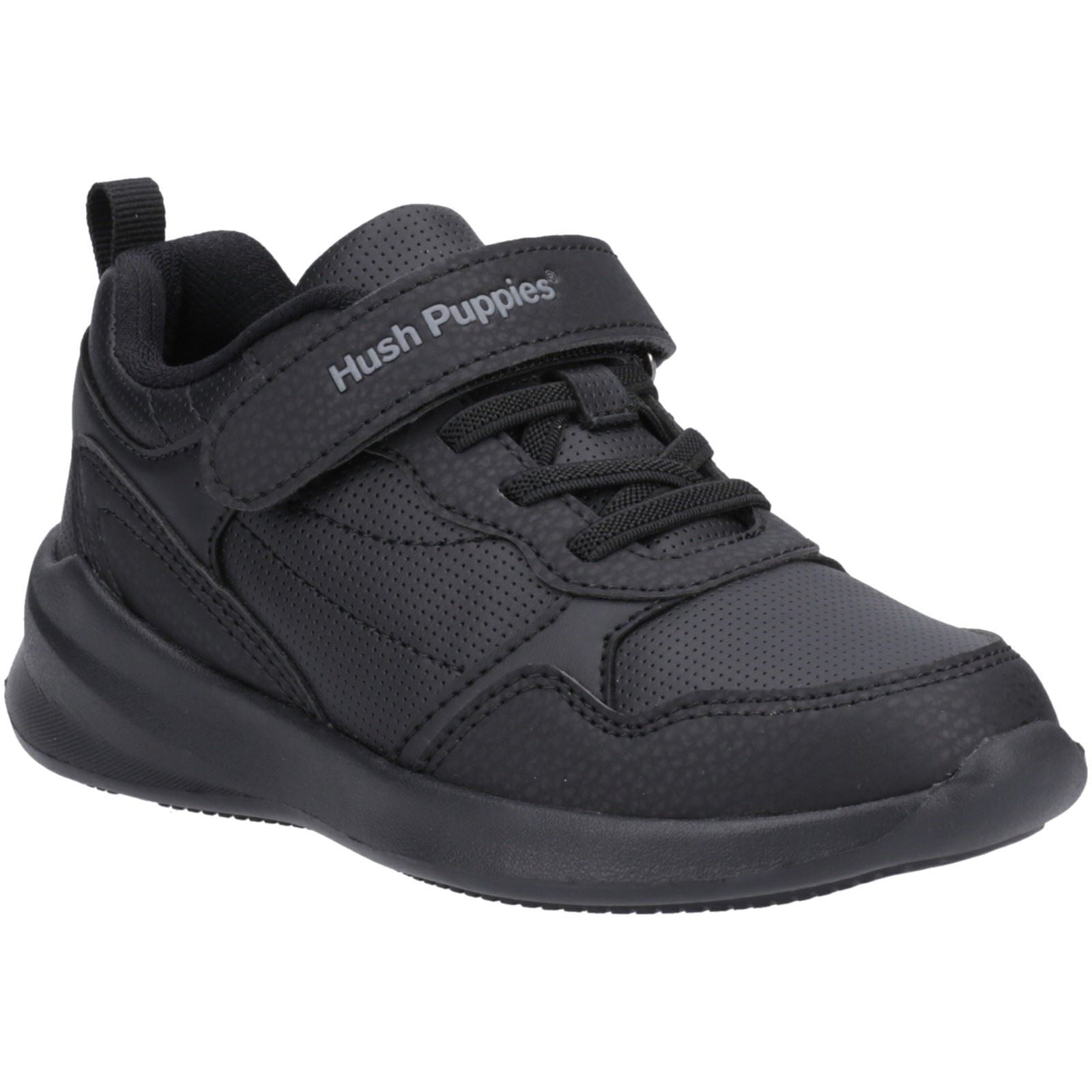 Hush Puppies Marling Bungee Lace Senior Polyurethan Schwarze Schuhe
