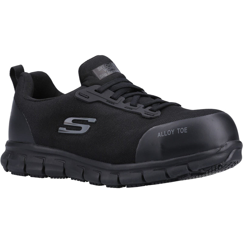 Skechers Workwear Sure Track Jixie Textil Damen Schwarze Sicherheits Sneakers