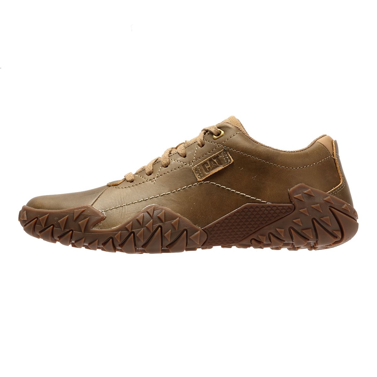 Caterpillar Gridlock Lo Full Grain Leder Herren Beigefarbene Schnürschuhe