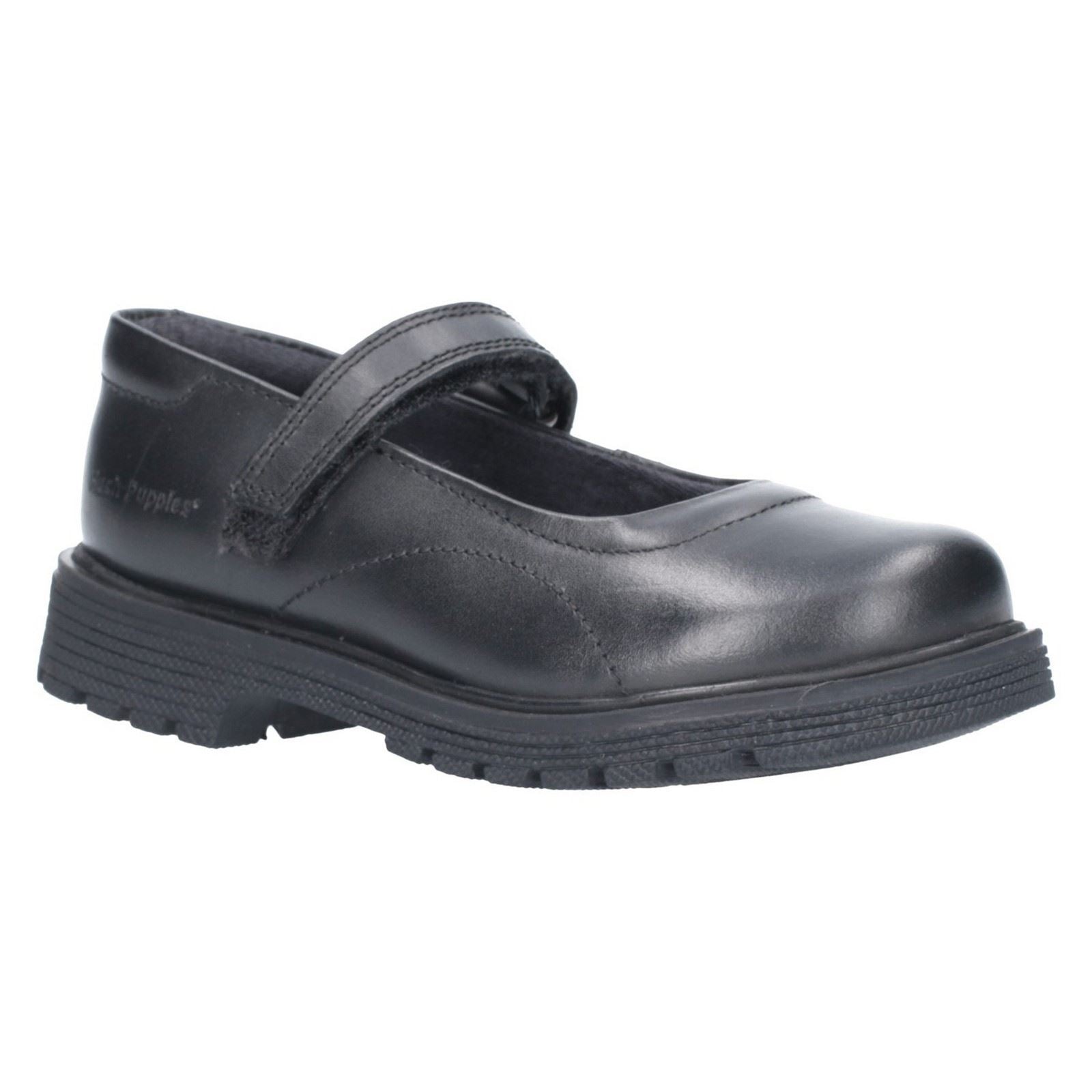 Hush Puppies Tally Junior Mädchenschuhe Aus Schwarzem Leder