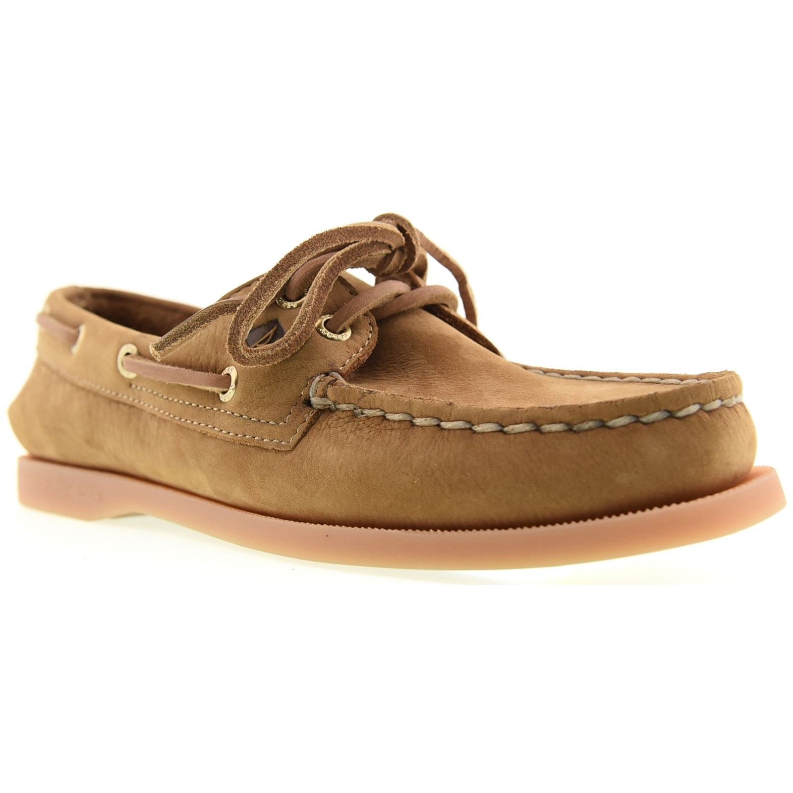 Sperry Authentic 2 Eye Boat Leder Damen Beige Bootsschuhe