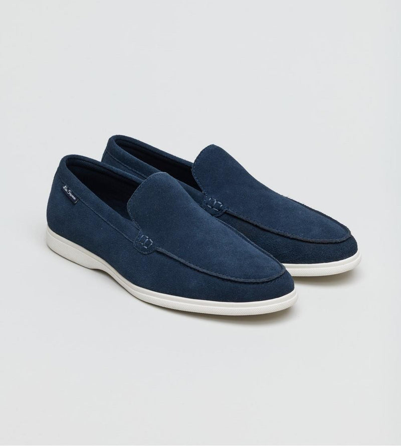 Ben Sherman Amarillo Herren Wildleder Mokassins In Blau