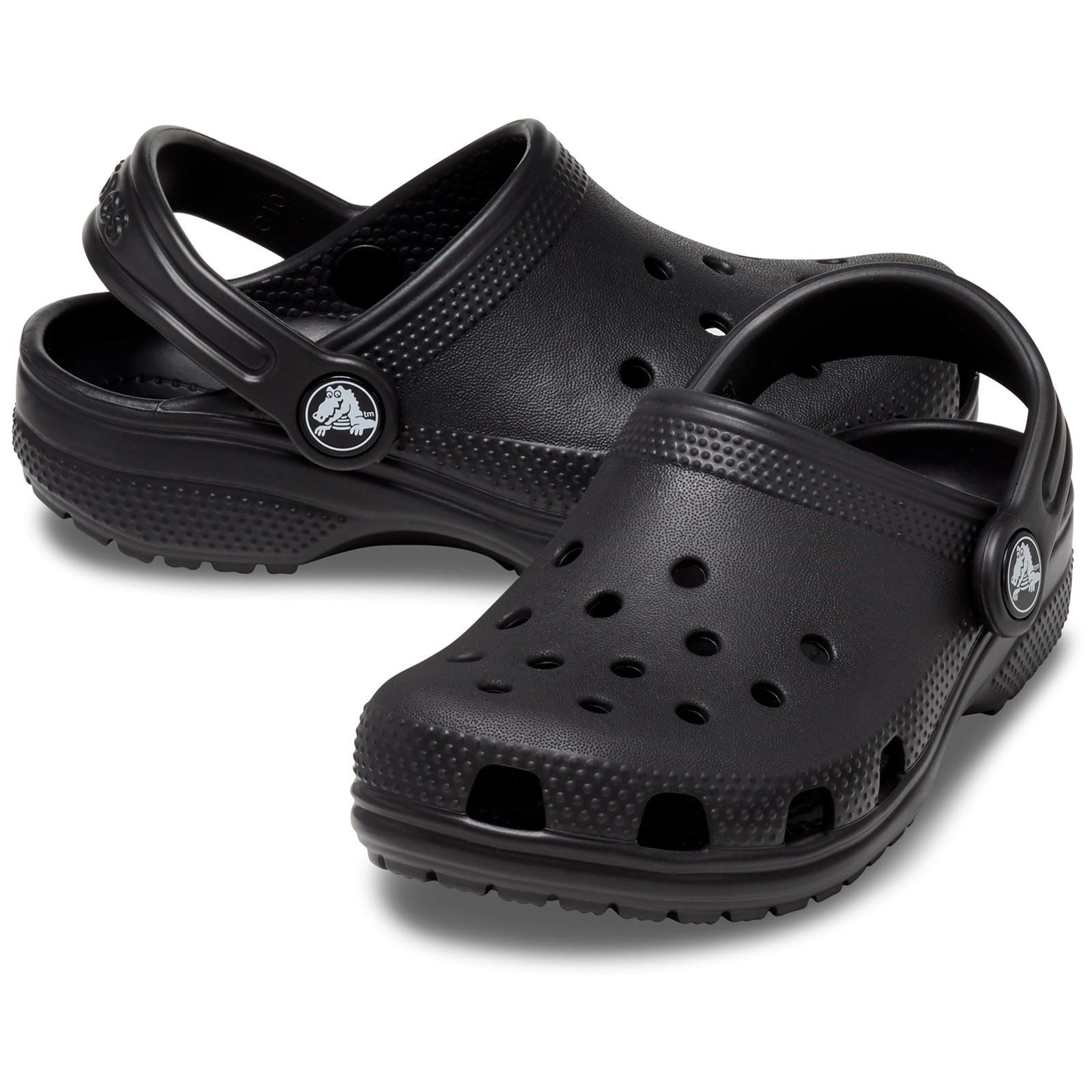 Crocs Toddler Classic Croslite Gummi Schwarz Slipper