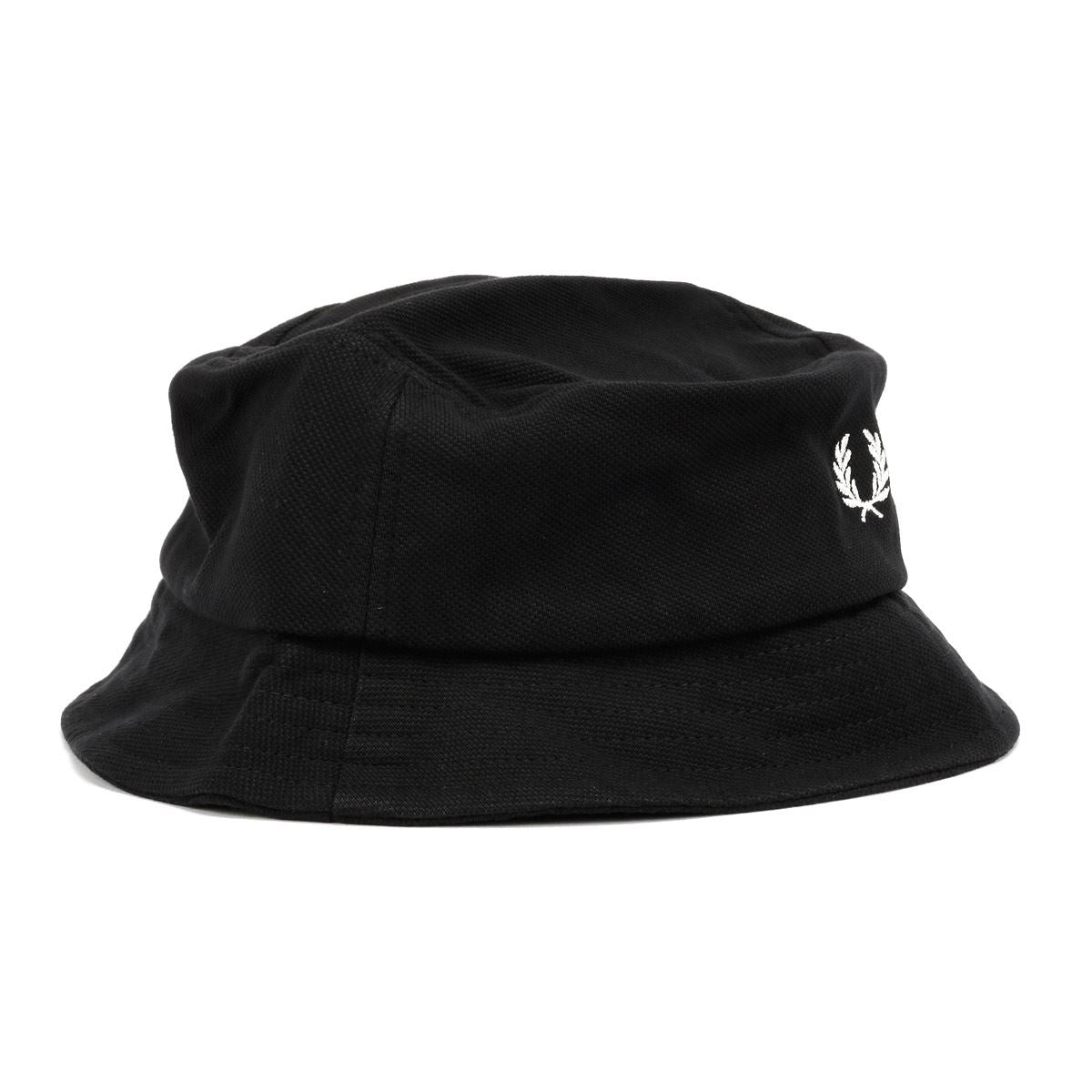 Fred Perry Pique Baumwoll-Schwarze Farbe Fischerhüte