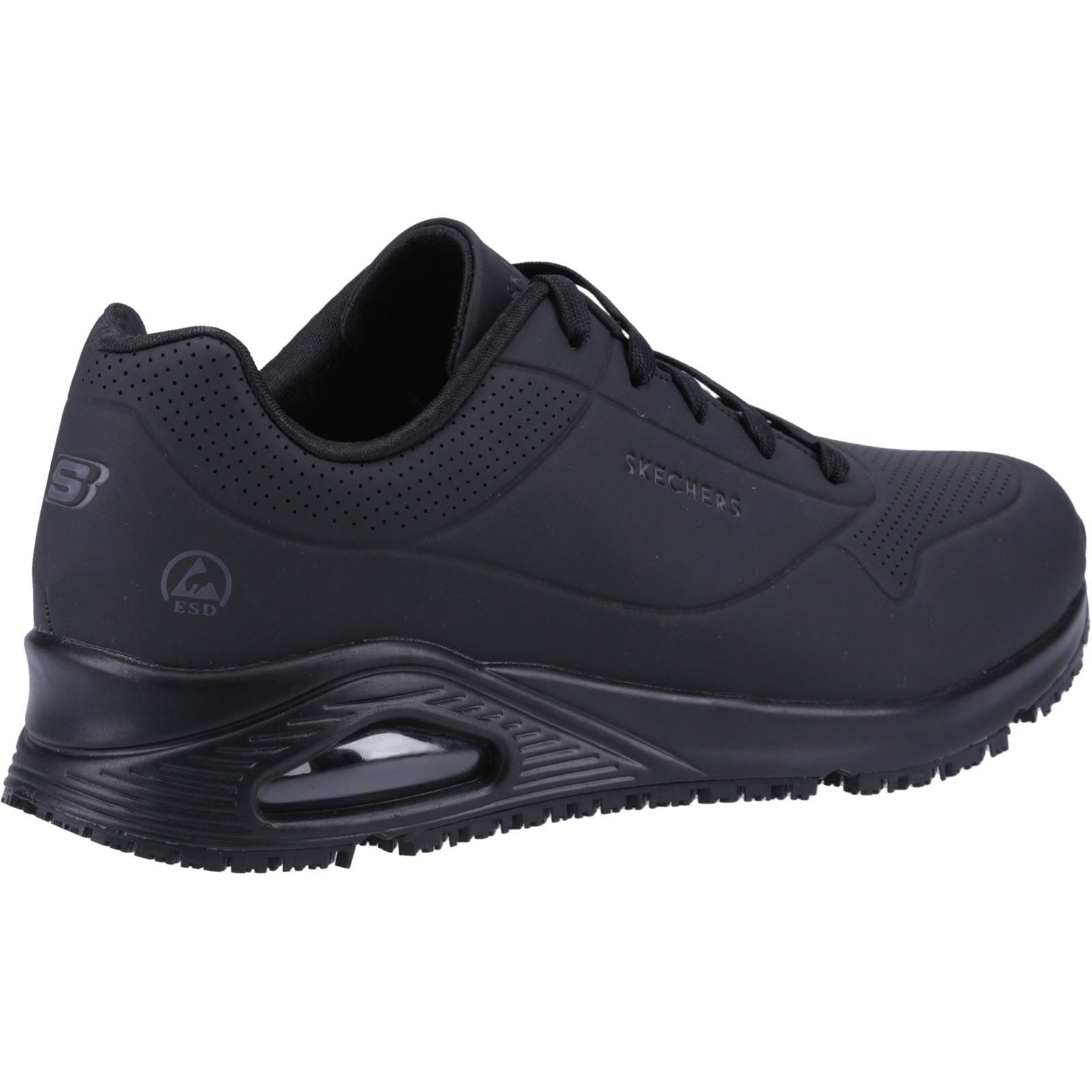 Skechers Workwear Work Relaxed Fit: Uno SR Sutal Herren Schwarze Sicherheitssneaker