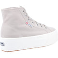 Superga 2708 HI Top Baumwoll Damen Stiefel In Grau Colomba/Weiß Avorio