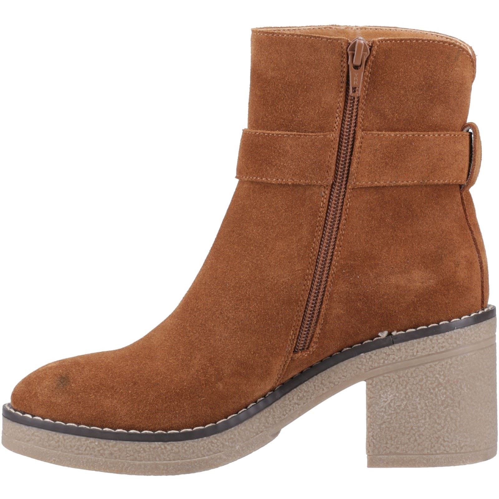 Hush Puppies Fearne Damen Wildleder Stiefeletten mit Absatz in Braun