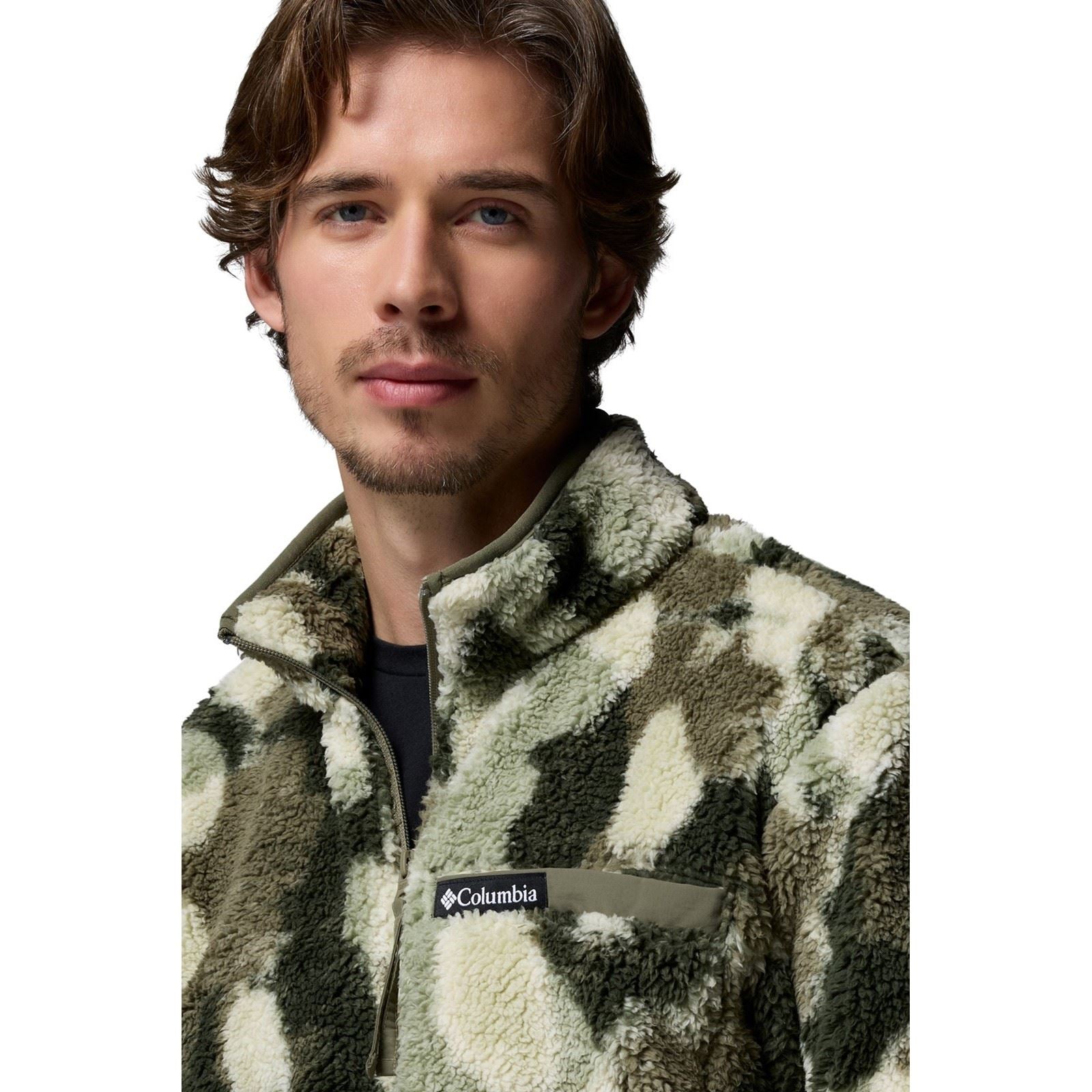 Columbia Rugged Ridge High Pile Half Zip Herren Grüner Fleece Pullover