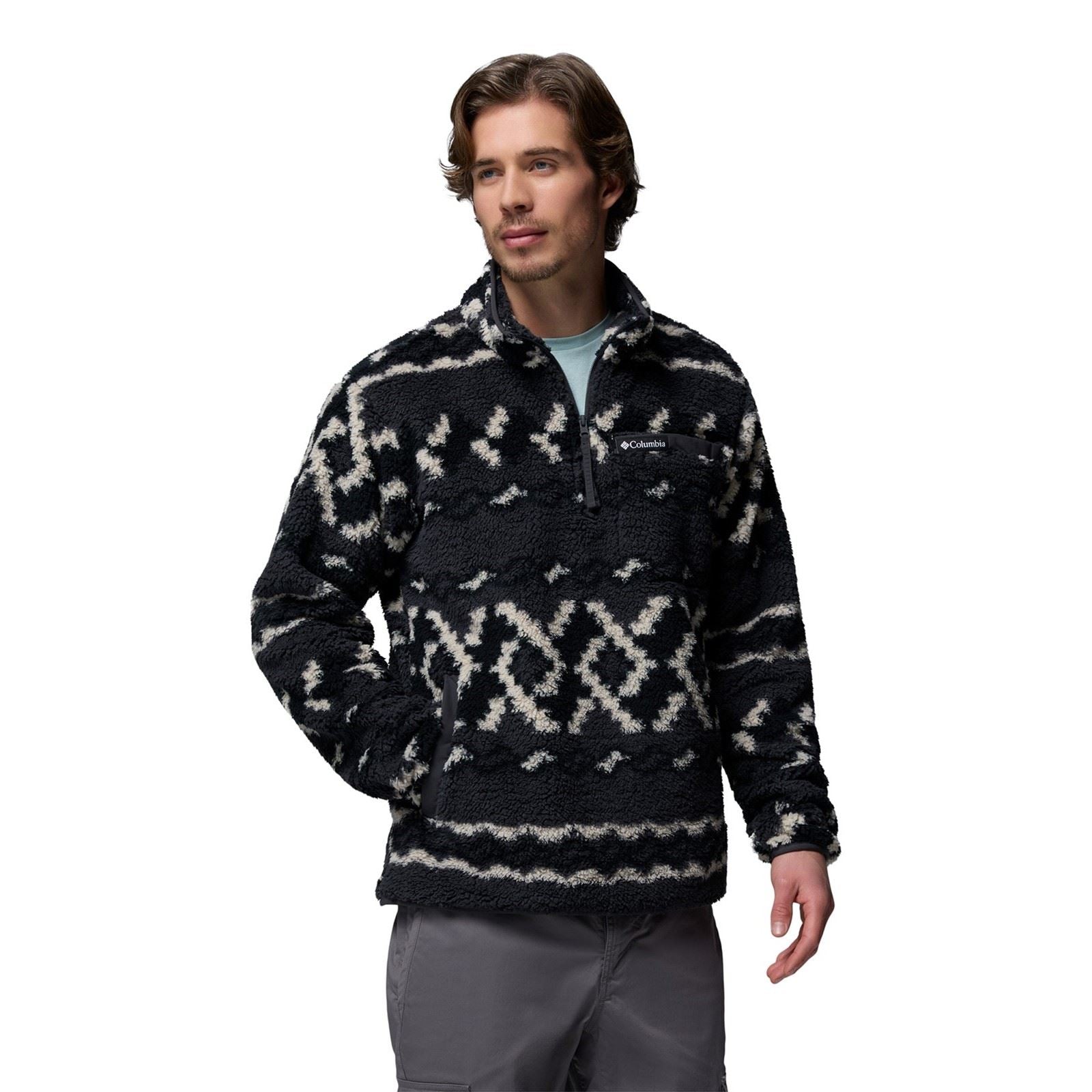 Columbia Rugged Ridge High Pile Half Zip Herren Schwarz Fleece Pullover