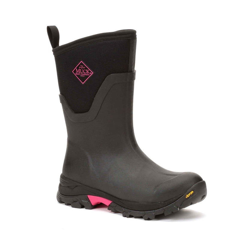 Muck Boots Arctic Ice Mid AGAT Gummistiefel Schwarz/Heißrosa